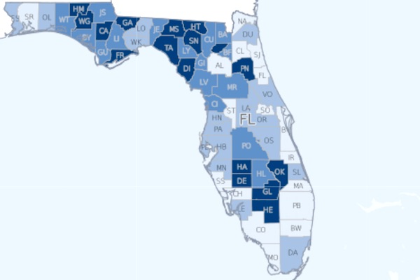 Percentage of driving deaths involving alcohol is 36 percent in Indian River County.