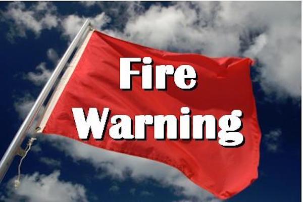 A Red Flag warning has been issued for Sebastian, Fellsmere, Vero Beach, and other areas of Indian River County.