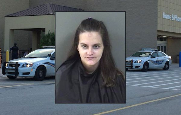 Woman caught stealing candy and shirts at Walmart in Sebastian.