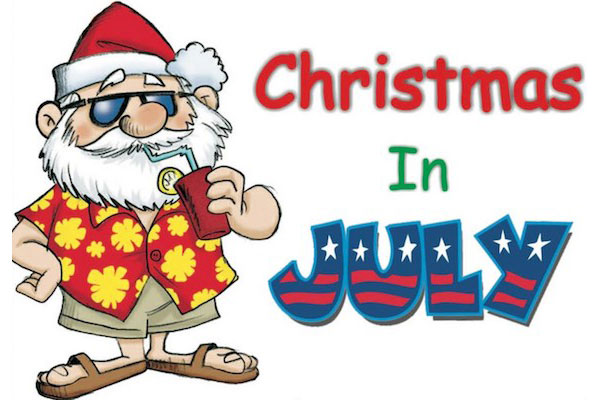 Christmas in July will be at Riverview Park in Sebastian, Florida.