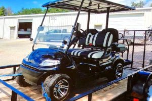 Sebastian River High School rowing team will host a golf cart raffle on Sunday at the Tiki Bar & Grill in Sebastian, Florida.