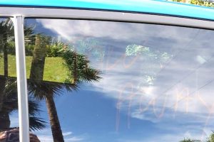 Portside Pub & Grille owner says he did not write "TOW AWAY" on vehicle that was parked near his restaurant in Sebastian, Florida.