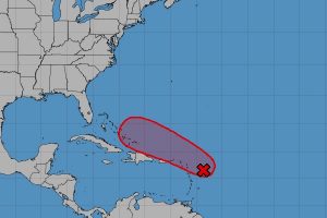 Tropical wave heading towards Sebastian and Vero Beach, Florida.