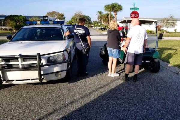 Lost child found walking around Barefoot Bay in Micco, Florida.