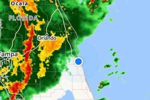 Brace yourselves for thunderstorms in Sebastian, Florida.