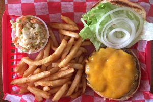 A great cheeseburger for lunch at Portside Pub & Grille in Sebastian, Florida.