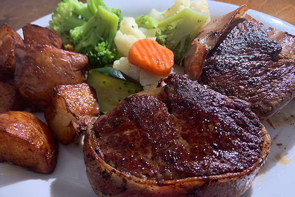 Filet mignon at Portside Pub & Grille in Sebastian, Florida.