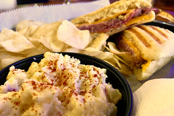 Panini lunch at Pareidolia Brewing Company in Sebastian, Florida.