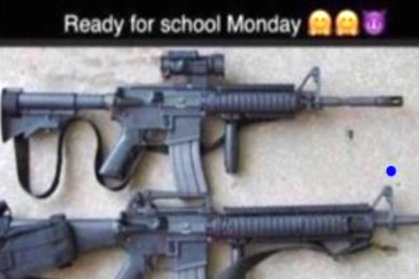 A Snapchat post threatens the Storm Grove Middle School in Vero Beach, Florida.