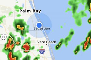 Thunderstorms this weekend in Sebastian, Florida.