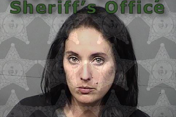 Crystal Lee Floriano allegedly tried to attack her boyfriend with a pair of scissors in Barefoot Bay.