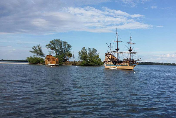 Pirate Invasion at The Old Fish House in Grant, Florida.