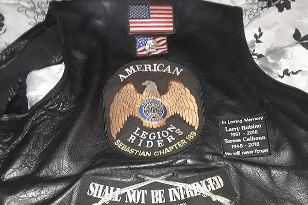 American Legion vest worn by Jeff Gage.