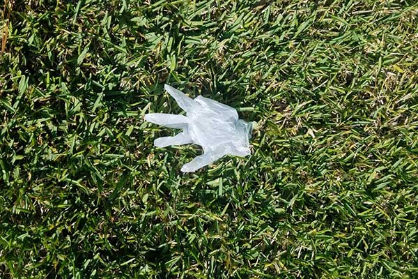 People are tossing gloves from their vehicles in Sebastian, Florida.