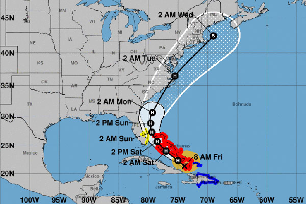 Hurricane Isaias threatens Sebastian, Florida.