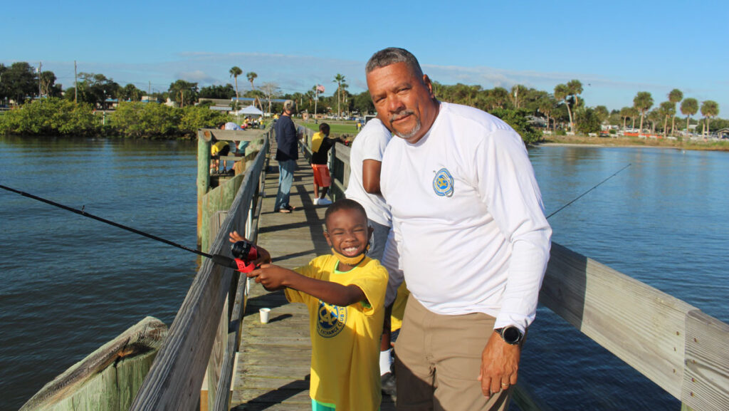 Ricardo with Sebastian Exchange Club member and Sebastian Vice Mayor Fred Jones