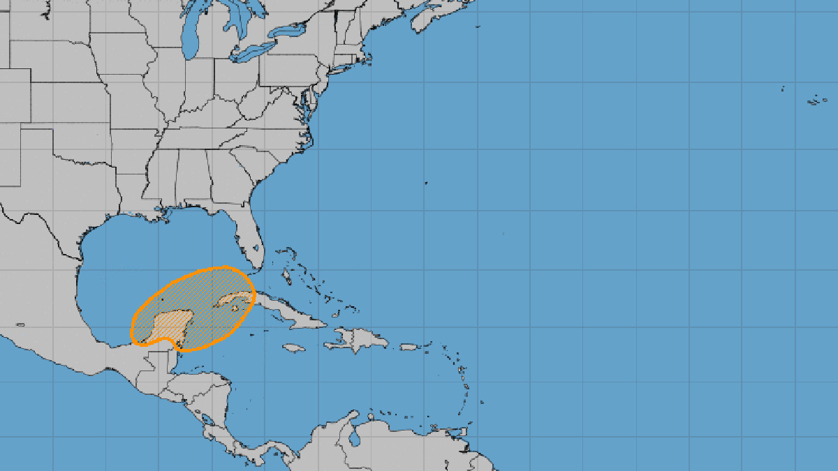 National Hurricane Centers says 50 percent chance of formation this week.