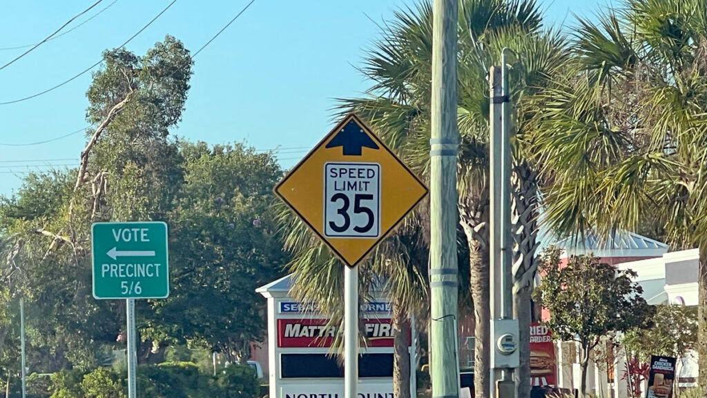 Speed limit on U.S. Highway 1 in Sebastian.