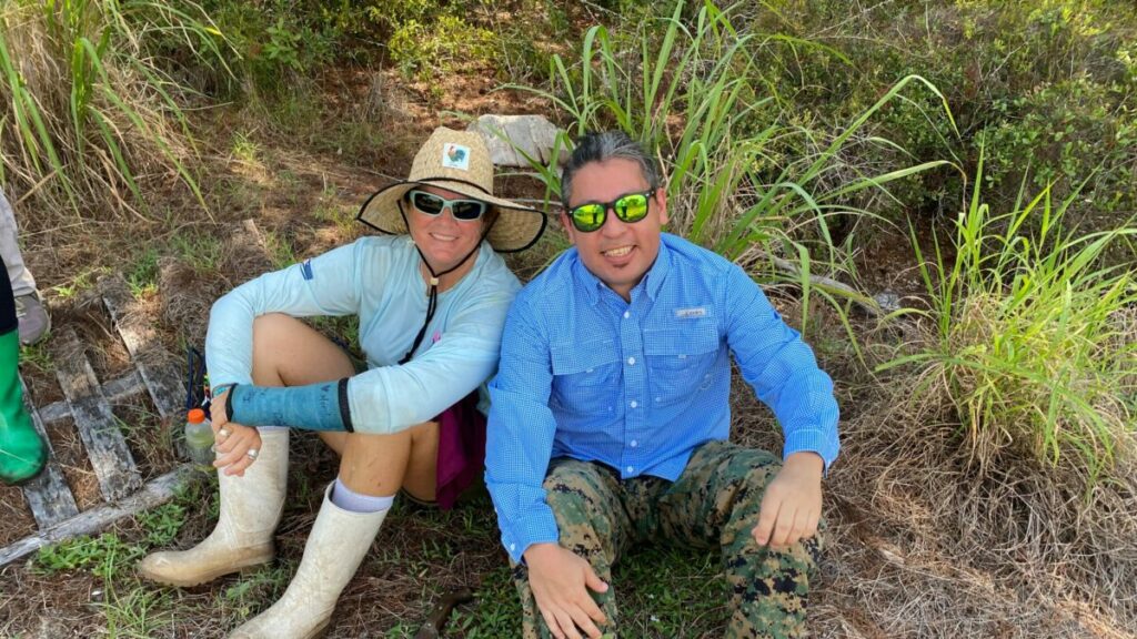 Barb Grass & Emanuel Aguirre at tortoise survey (Courtesy of IRC Parks and Recreation)