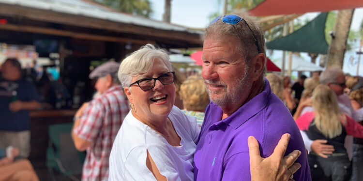 Locals Chuck and Joan Campbell at Earl's Hideaway Lounge