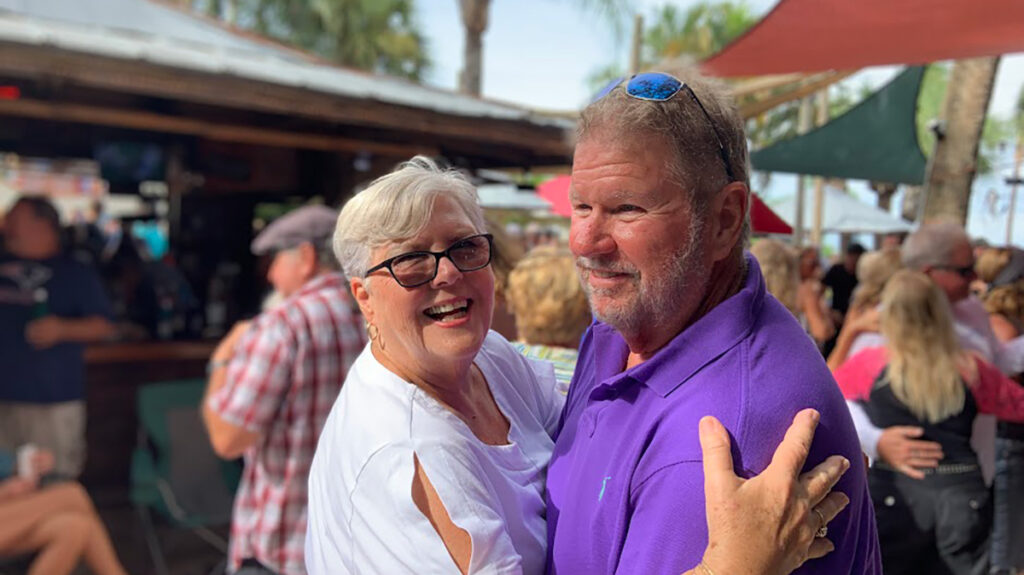 Locals Chuck and Joan Campbell at Earl's Hideaway Lounge