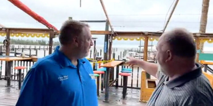 Hurricane Nicole damages docks in Sebastian, Florida