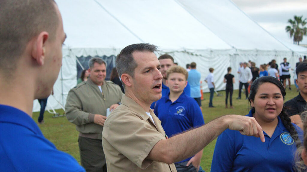 Color Guard and Cadets of Sebastian River High School’s Navy Junior Reserve Officers Training Corps (NJROTC)