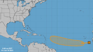 Tropical wave in the eastern Atlantic.