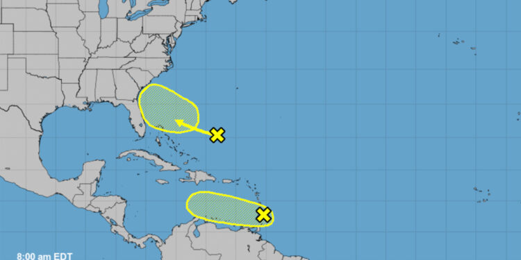 Tropical disturbances in the Atlantic Ocean