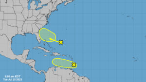 Tropical disturbances in the Atlantic Ocean