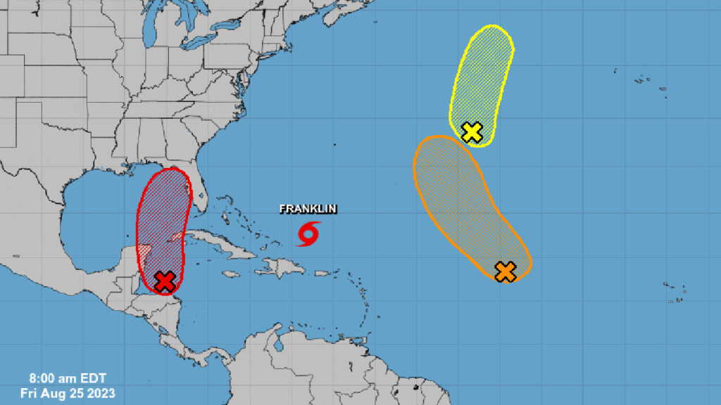 Tropical depression forming in the Gulf of Mexico