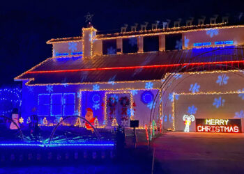 Christmas Light and sound display on Miller Drive in Sebastian.