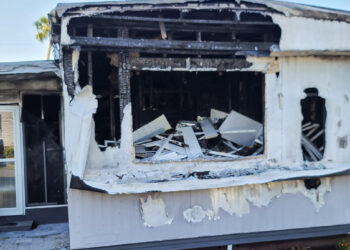 Veteran's mobile home, which suffered extensive fire damage, is now under threat of foreclosure.