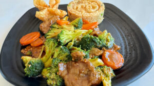 Beef and Broccoli dish at the Red Wok in Vero Beach, Florida